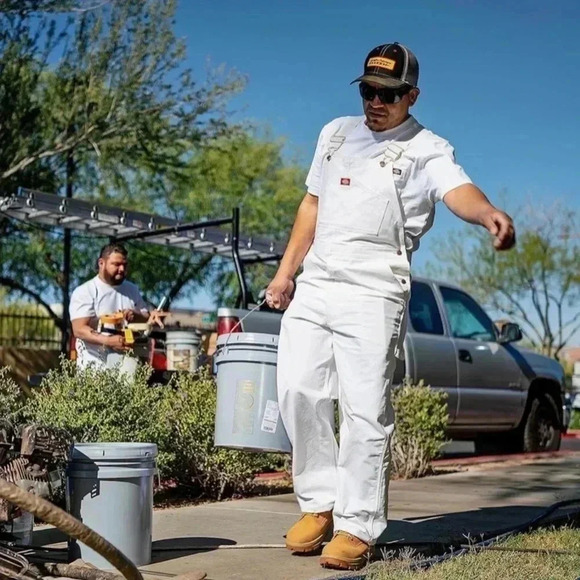 🆕Men’s White Dickies Overalls - Picture 1 of 16